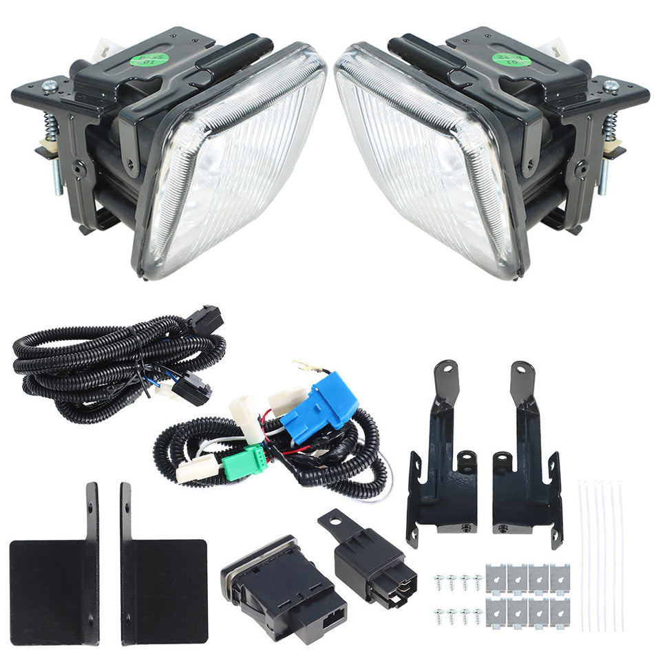 Labwork  For Honda Civic 1996-1998 Left & Right Side Fog Lights Clear Lens  Lamps Pair Lab Work Auto