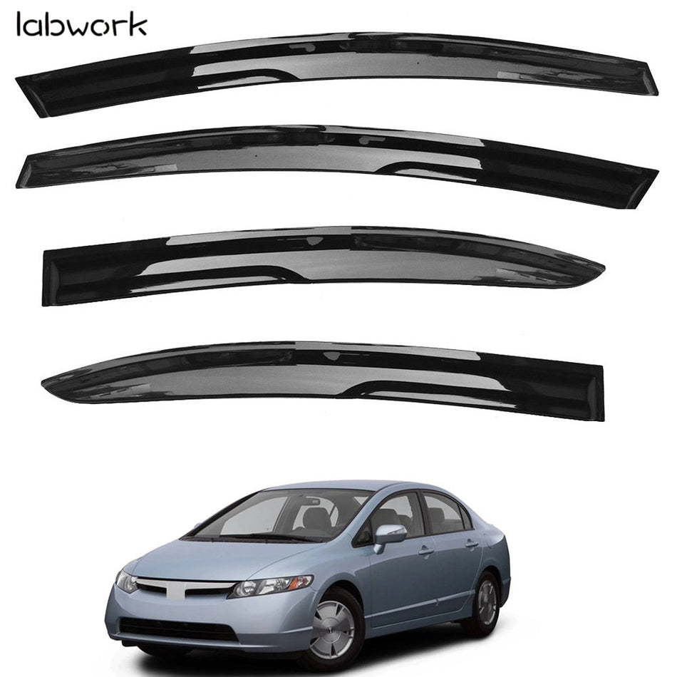 Labwork For Honda Civic 4 Door Sedan 2006-2011  Window Vent Rain Guard Visor Lab Work Auto