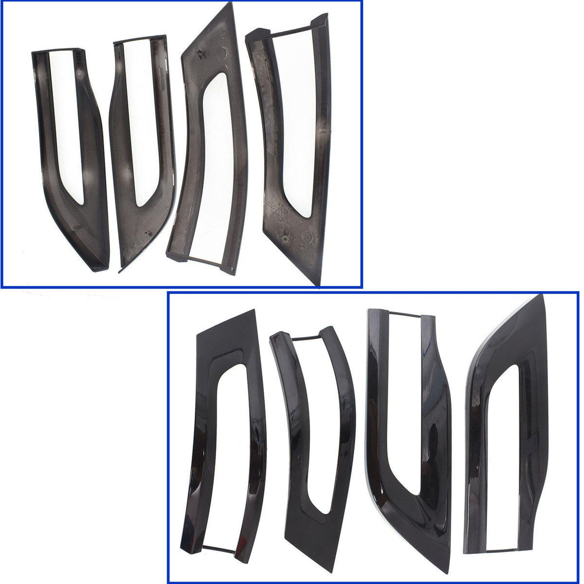 Labwork For Jeep Grand Cherokee 2014-2020 Gloss Black Tail Light Trim Bezel Kit Lab Work Auto