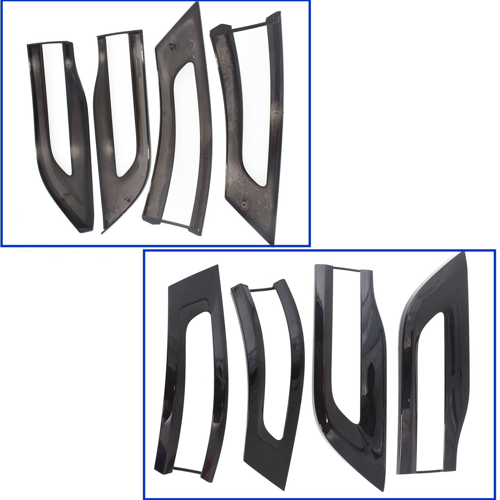 Labwork For Jeep Grand Cherokee 2014-2020 Gloss Black Tail Light Trim Bezel Kit Lab Work Auto