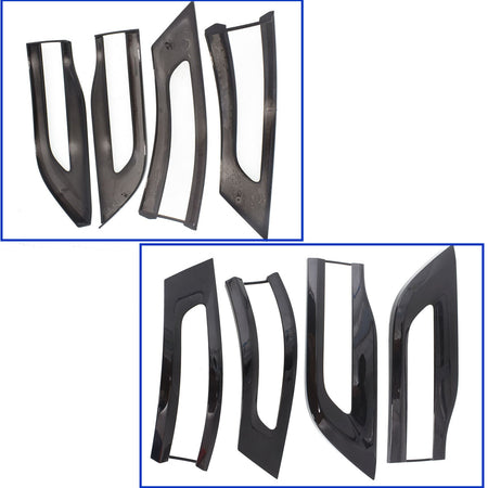 Labwork For Jeep Grand Cherokee 2014-2020 Gloss Black Tail Light Trim Bezel Kit Lab Work Auto