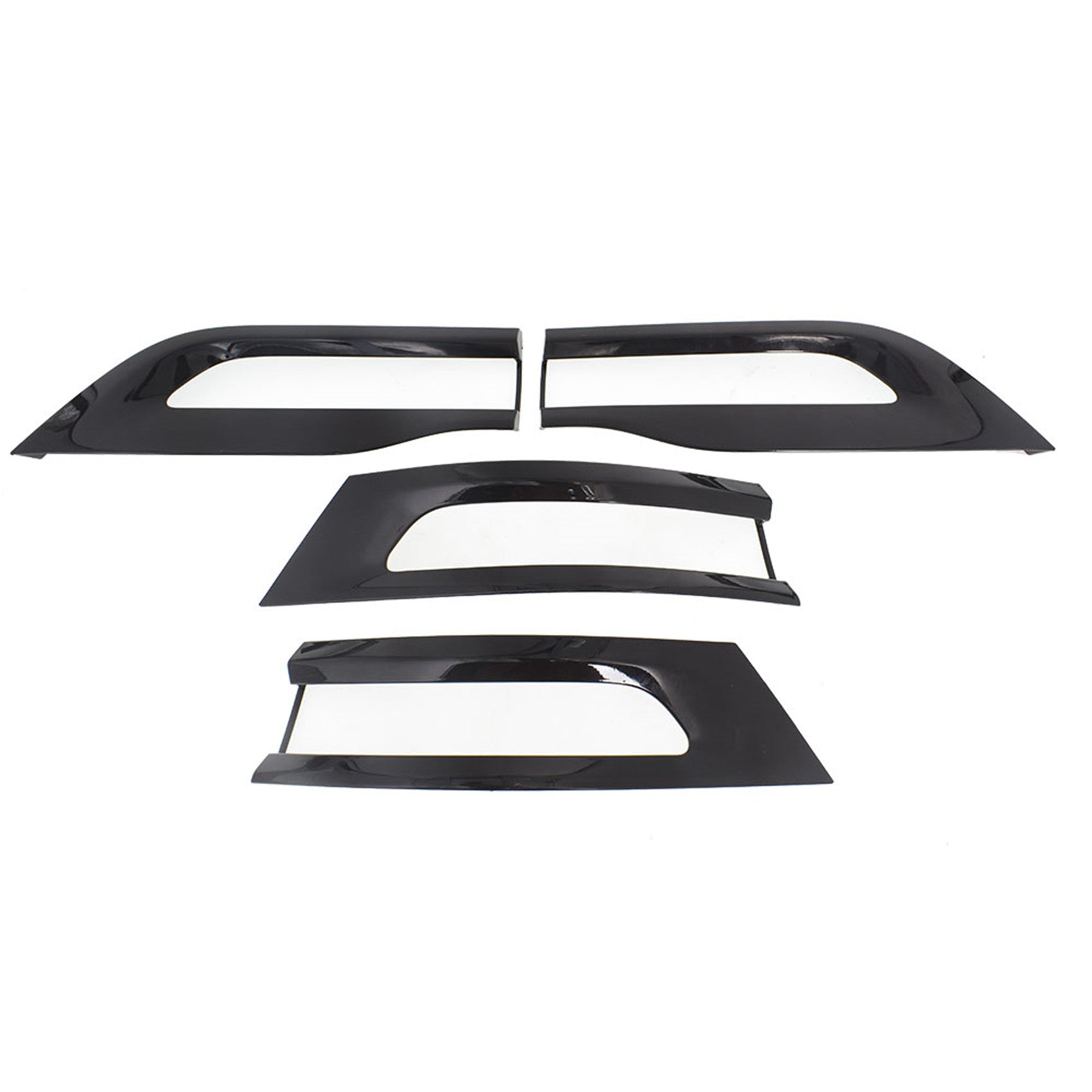 Labwork For Jeep Grand Cherokee 2014-2020 Gloss Black Tail Light Trim Bezel Kit Lab Work Auto