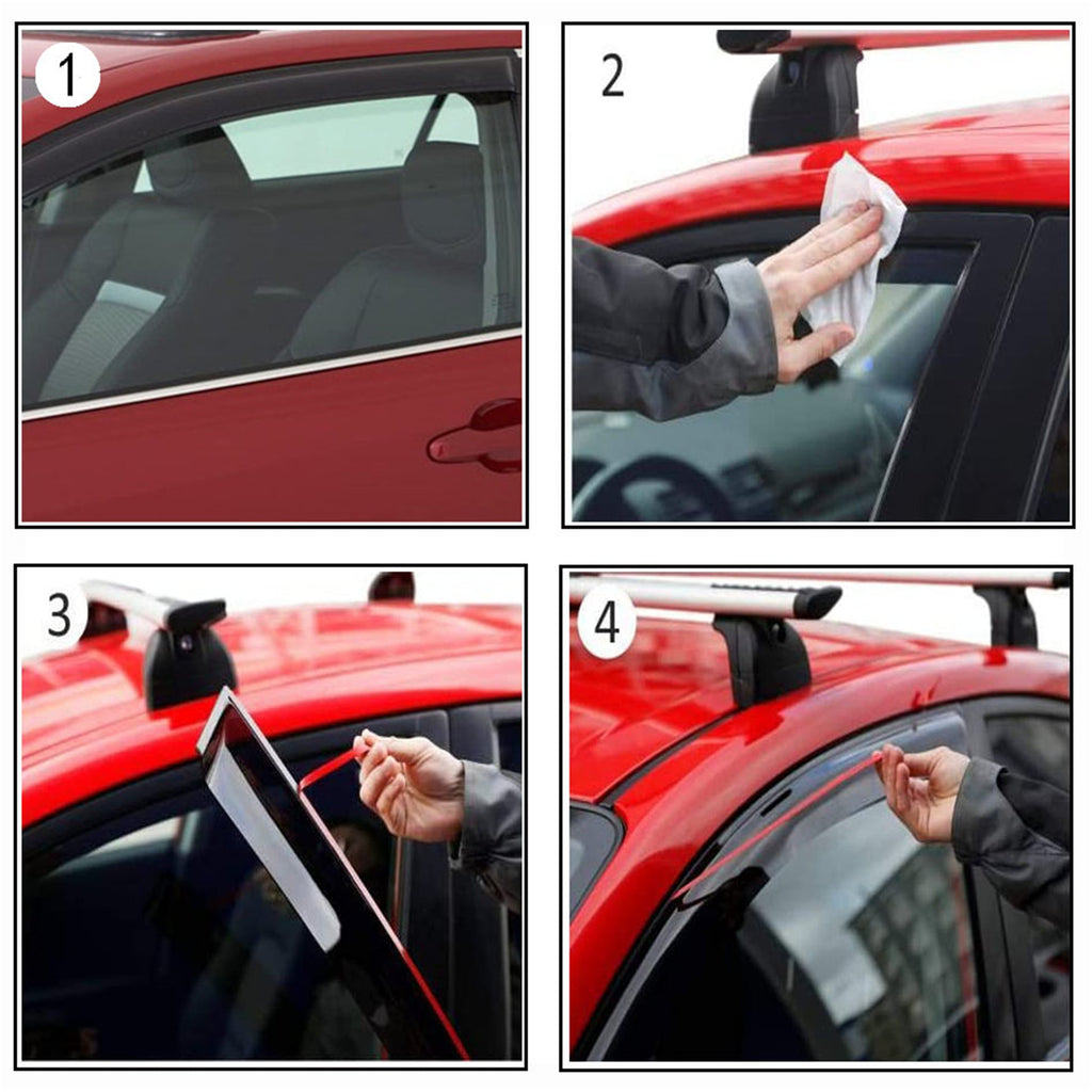 Labwork For Nissan Sentra Sedan 2013 2014 2015-2019 Window Visor Vent Shade 4Pcs Lab Work Auto