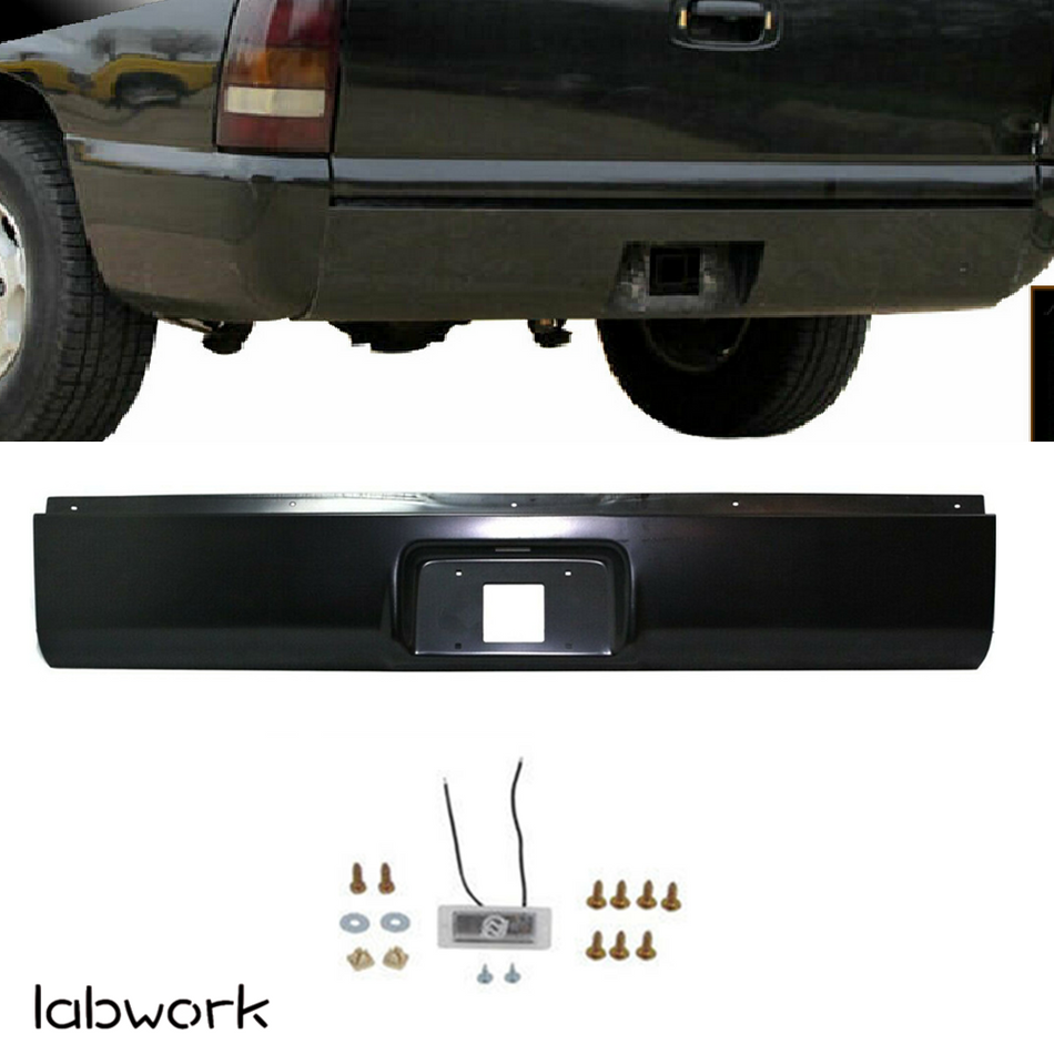 Labwork  For Silverado 1999-2007 Sierra Rear Steel Bumper Roll Pan For Fleetside Lab Work Auto