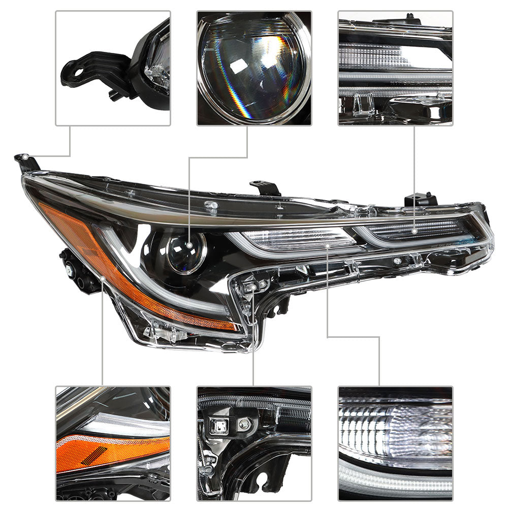 Labwork For Toyota Corolla 2020-21 SE XSE LED Headlight Black Left & Right Side Lab Work Auto