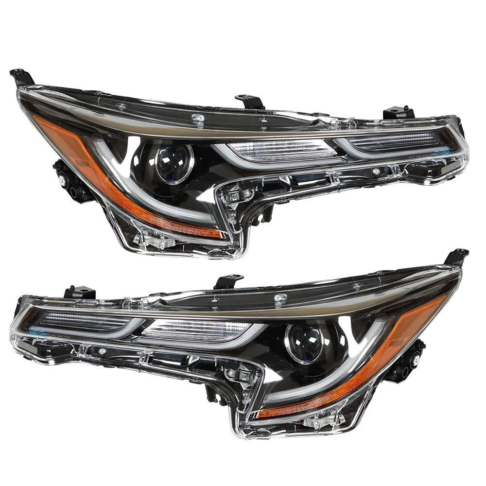 Labwork For Toyota Corolla 2020-21 SE XSE LED Headlight Black Left & Right Side Lab Work Auto