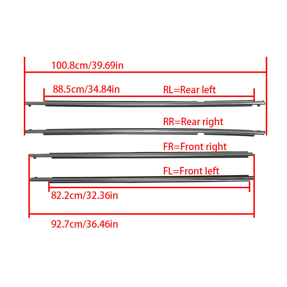 Labwork For Toyota RAV4 13-18  Window Weatherstrip Moulding Trim Seal Belt Chrome Lab Work Auto