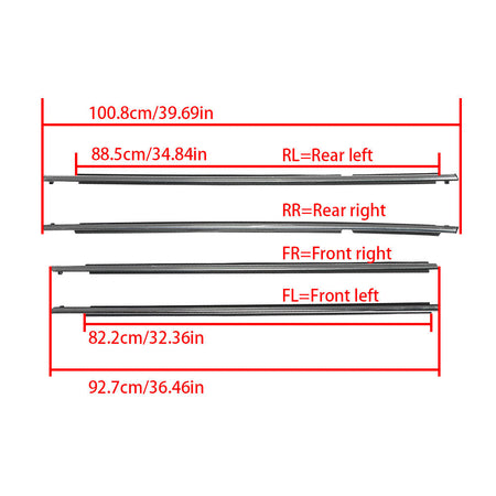 Labwork For Toyota RAV4 13-18  Window Weatherstrip Moulding Trim Seal Belt Chrome Lab Work Auto