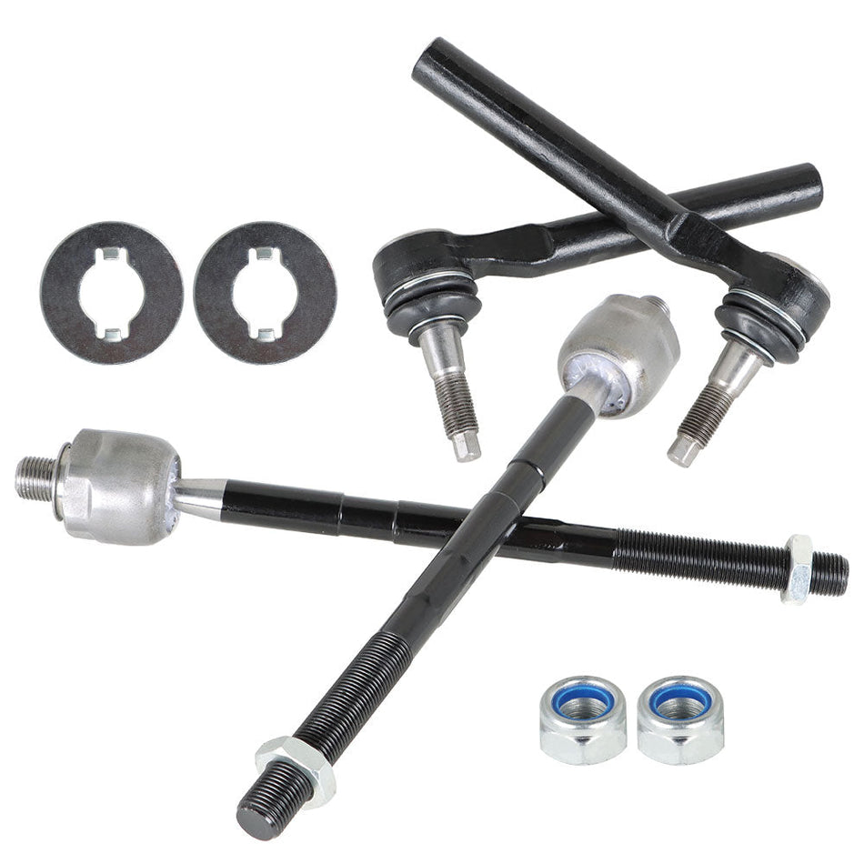 Labwork Front Inner Outer Tie Rod End Driver Passenger Kit Set 4pc for Hummer H3 Lab Work Auto