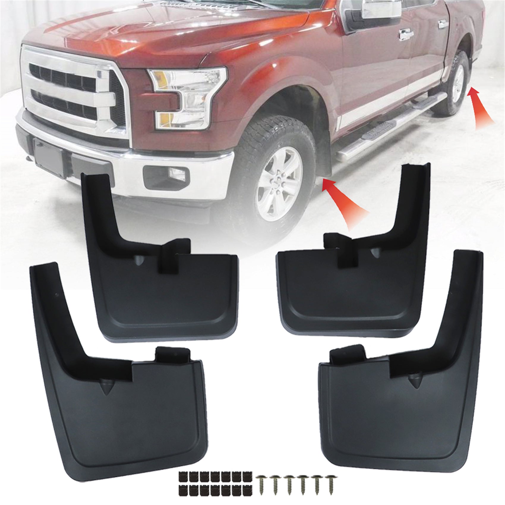 Labwork Front Rear Mud Flaps Guards Splash Protectors For Ford F-150 2015-2020 Lab Work Auto