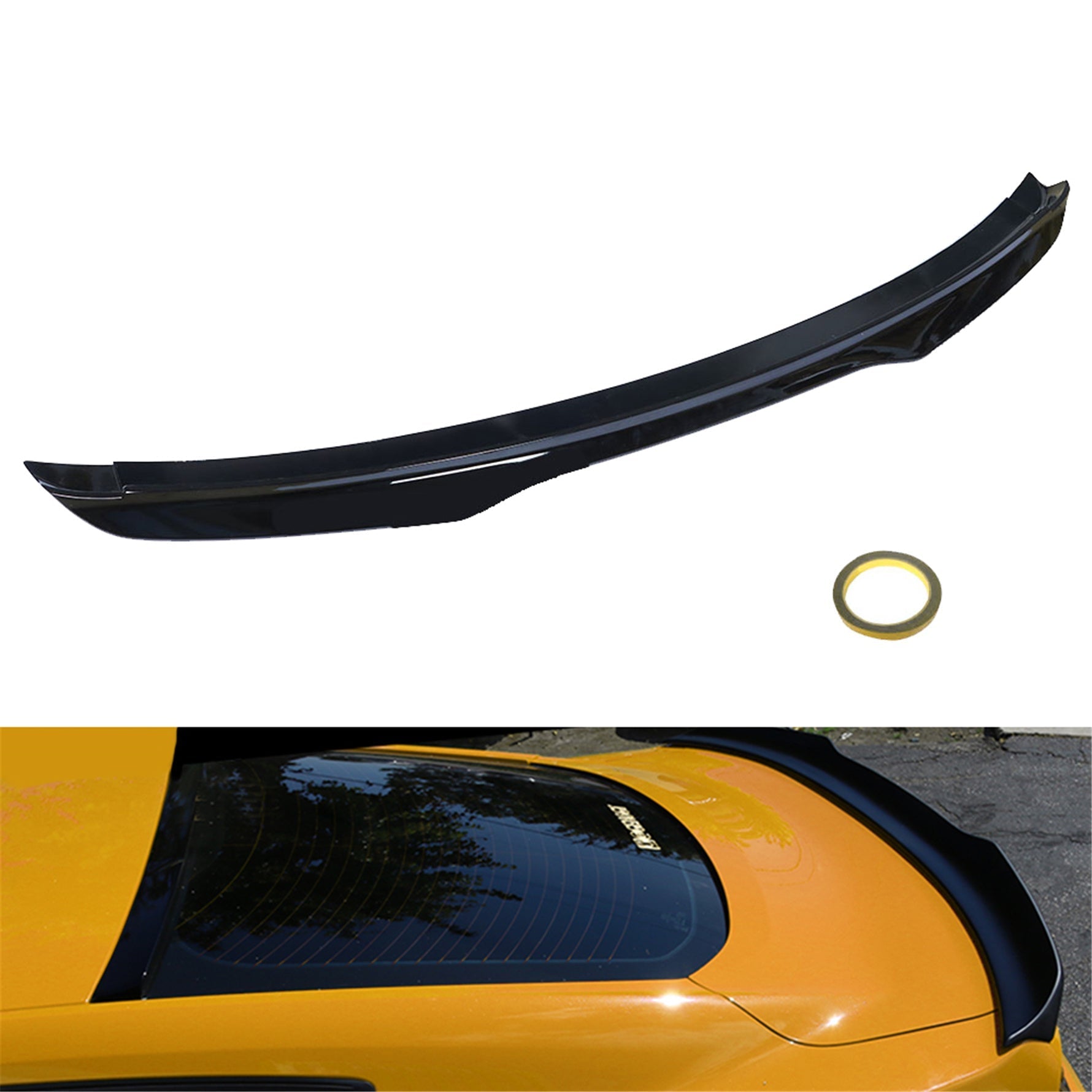 Labwork Gloss Black Rear Trunk Spoiler Wing For Ford 15-20 Mustang S550 H Style Lab Work Auto