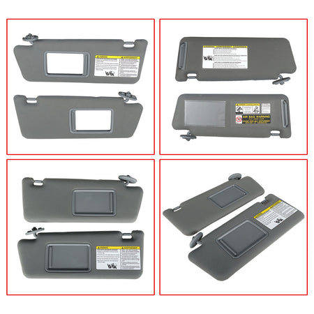Labwork Gray Left Right Driver Passenger Sun Visor For 2005 - 2015 Toyota Tacoma Lab Work Auto