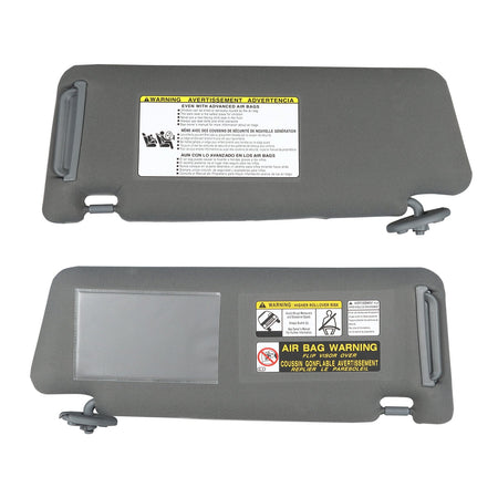 Labwork Gray Left Right Driver Passenger Sun Visor For 2005 - 2015 Toyota Tacoma Lab Work Auto