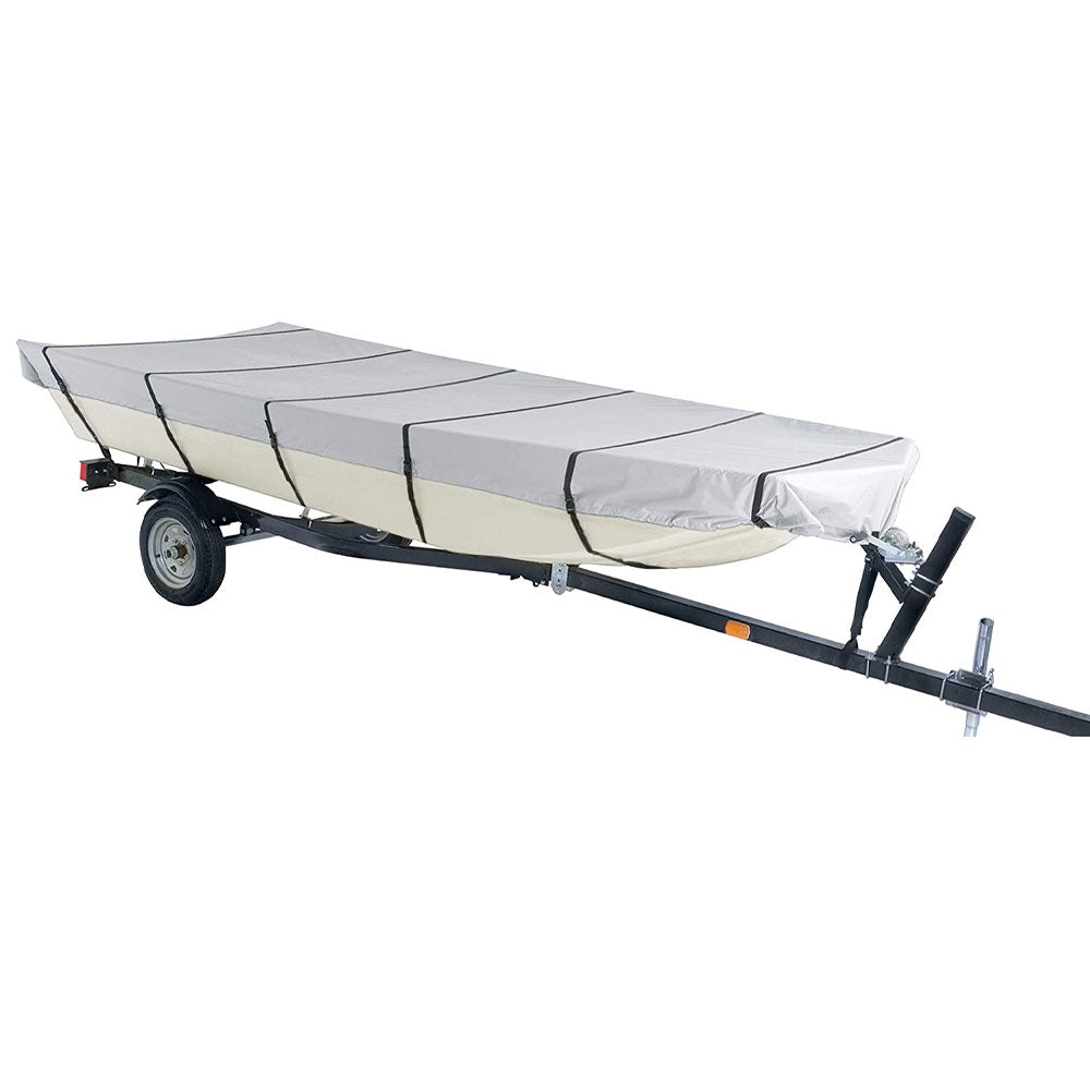Labwork Grey 210D For Jon Boat Cover 12ft-18ft L Beam Width up to 75inch Lab Work Auto