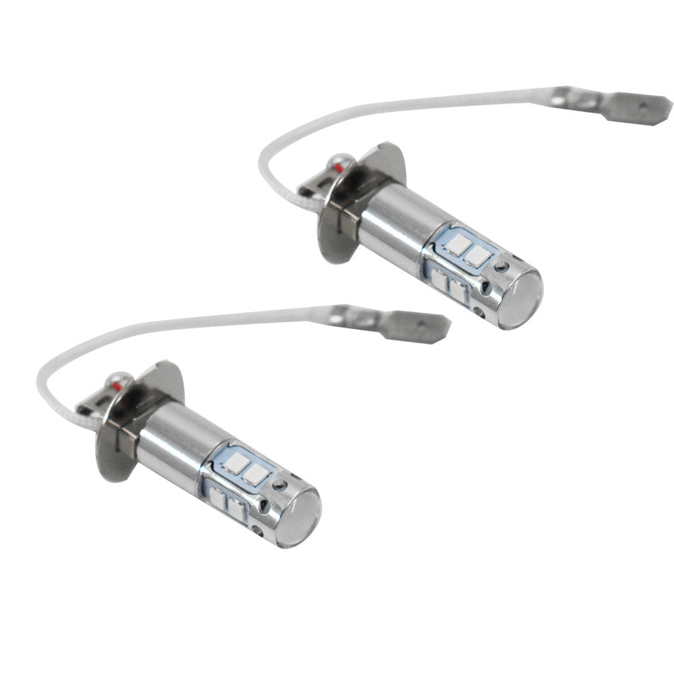 Labwork H3 1800LM 10000K Deep Blue 50W LED Headlight Bulbs Kit Fog Light DRL 2Pcs Lab Work Auto