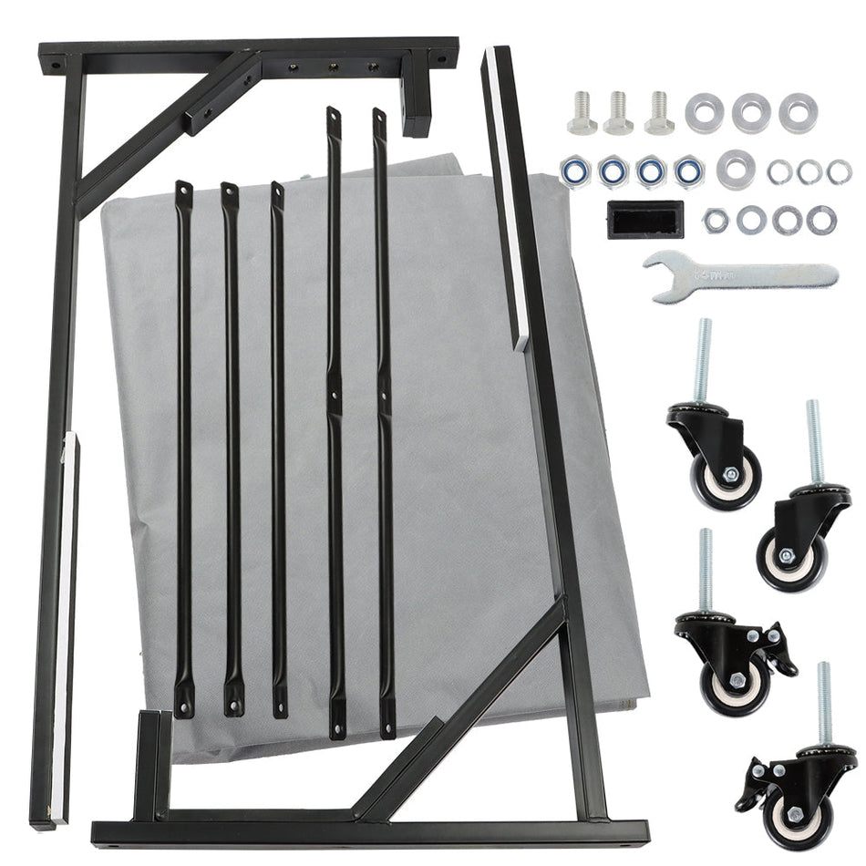 Labwork Hardtop Stand Trolley Cart Rack & Dust Cover for Mercedes-Benz SL500 Lab Work Auto