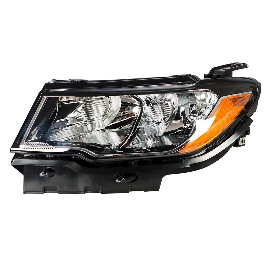 Labwork Headlight For 2017-20 Jeep Compass Halogen Black Housing Clear Left Side Lab Work Auto