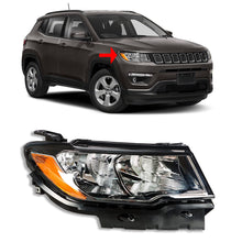 Load image into Gallery viewer, Labwork Headlight For 2017-2020 Jeep Compass Halogen Black Housing Clear Right Lab Work Auto