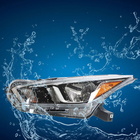 Labwork Headlight For 2020-2021 Nissan Versa S SV Halogen Type Chrome Left Side Lab Work Auto