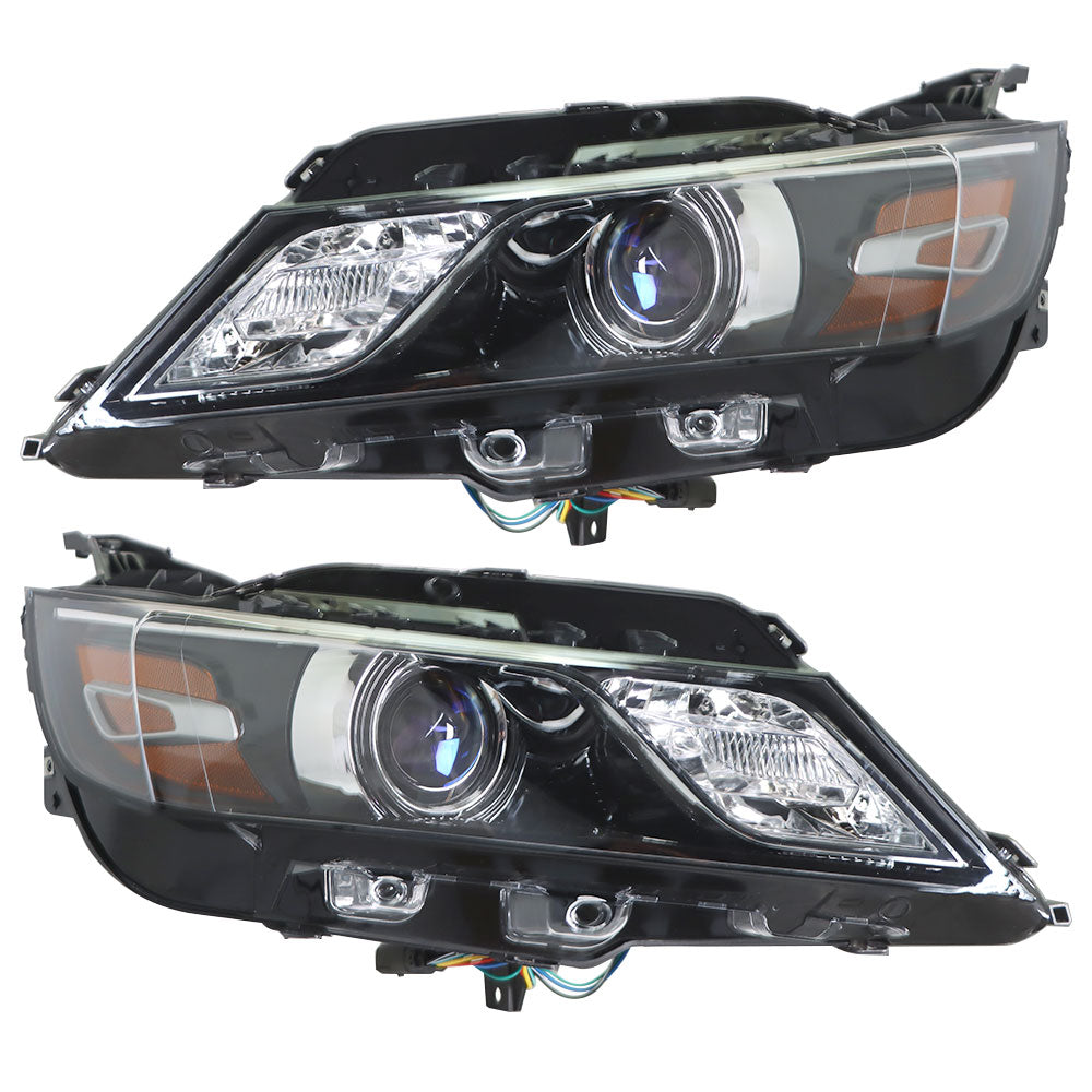 Labwork Headlights For 2015-2019 Chevrolet Impala Halogen Black Housing RH&LH Lab Work Auto