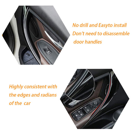 Labwork Inner Door Handle Inside Cover Protect Case For BMW 3 Series F30 F35 Lab Work Auto