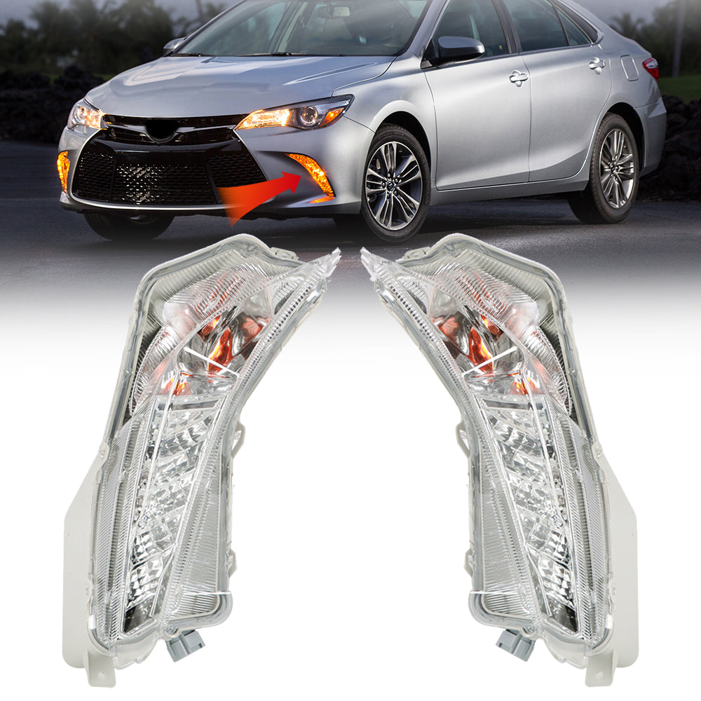 Labwork LH and RH LED Fog Lamps Turn Signal Light For 2015-2017 Toyota Camry XLE Lab Work Auto