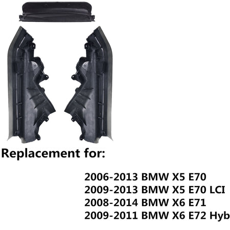 Labwork Left & Right+Center Engine Compartment Panel Kit For BMW E70 E71 E72 X5 Lab Work Auto