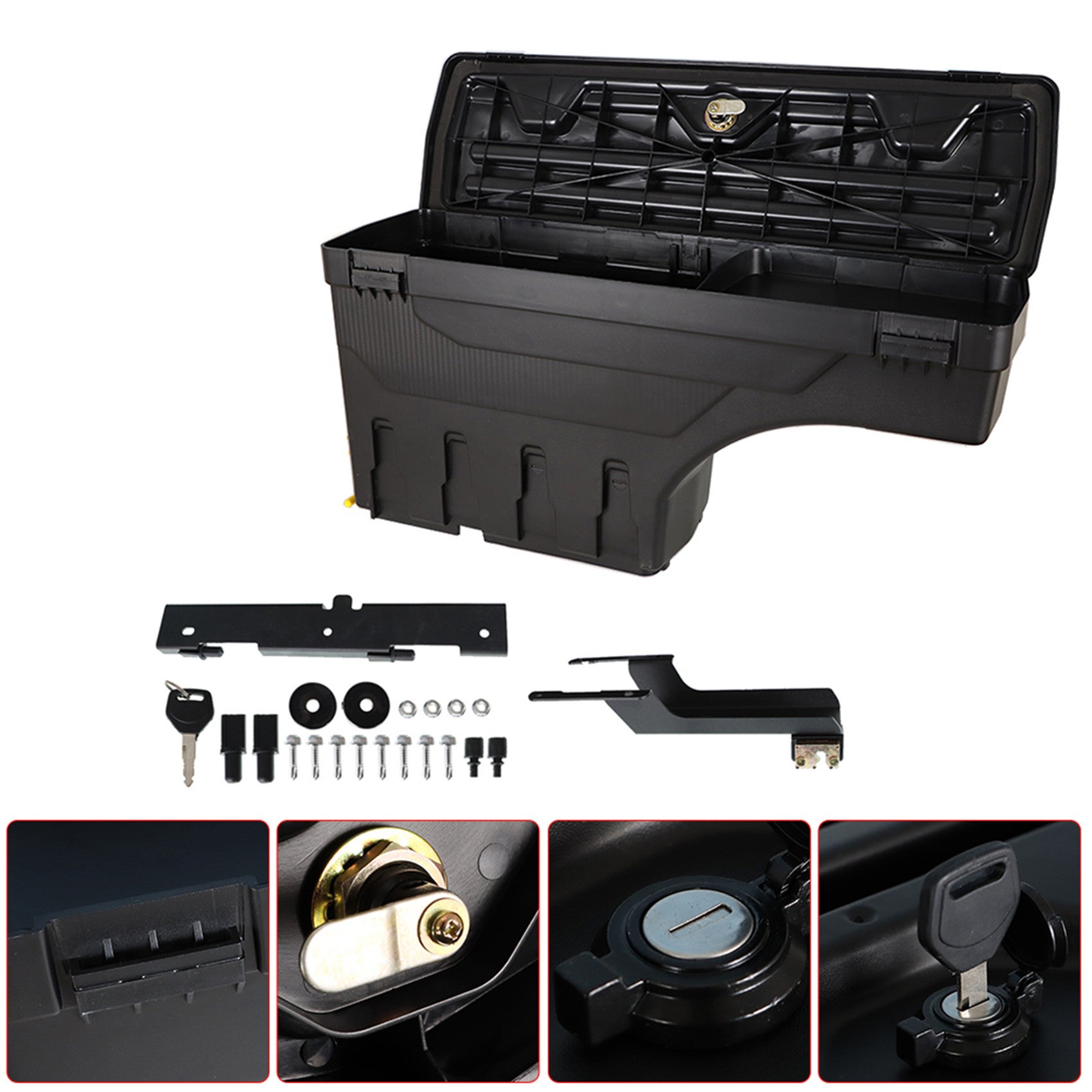 Labwork Left & Right Truck Bed Storage Box Toolbox for Ford F-150 2015-2019 Lab Work Auto