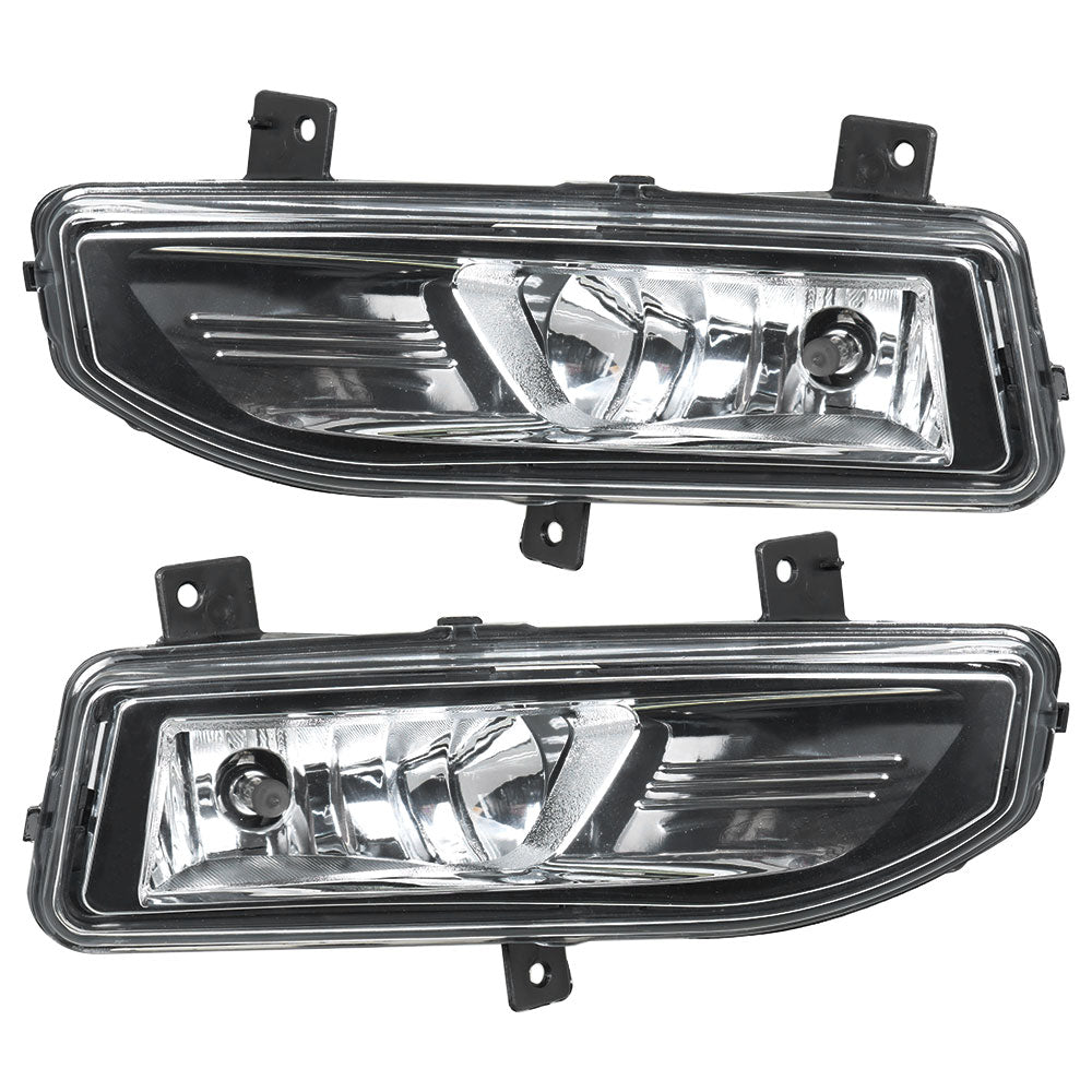 Labwork Left and Right Fog Lights Lamp Chrome w/Bezel+Harness for 2020-2021 Versa Lab Work Auto