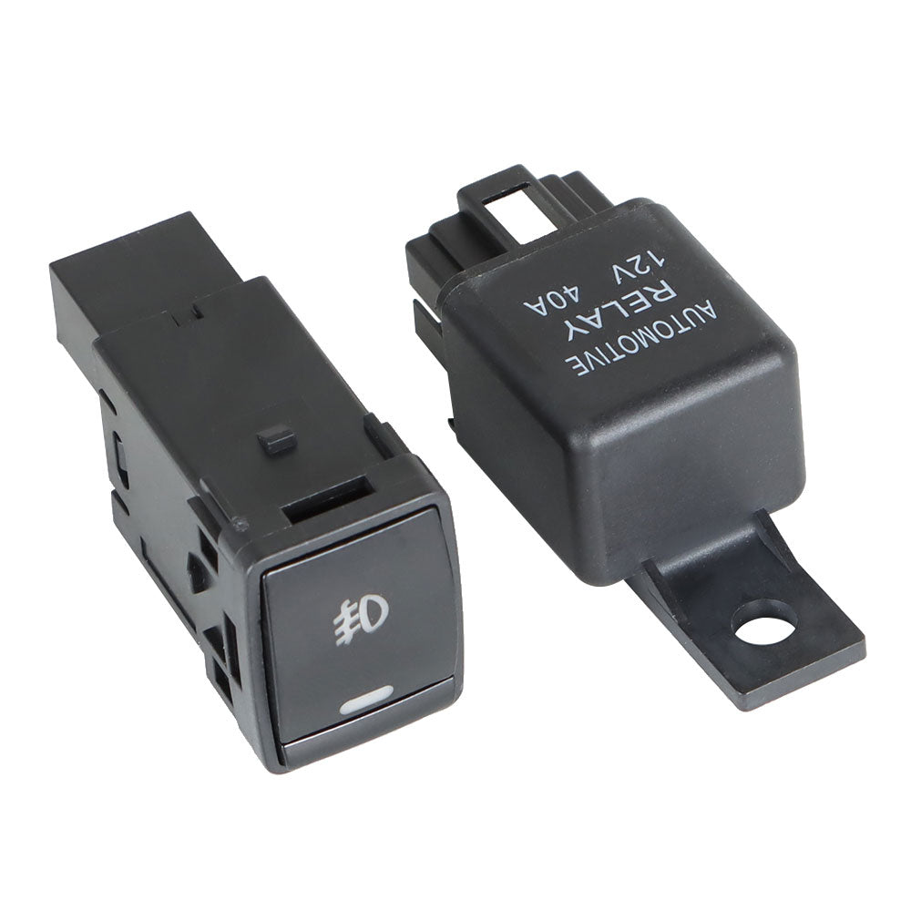 Labwork Left and Right Fog Lights Lamp Chrome w/Bezel+Harness for 2020-2021 Versa Lab Work Auto