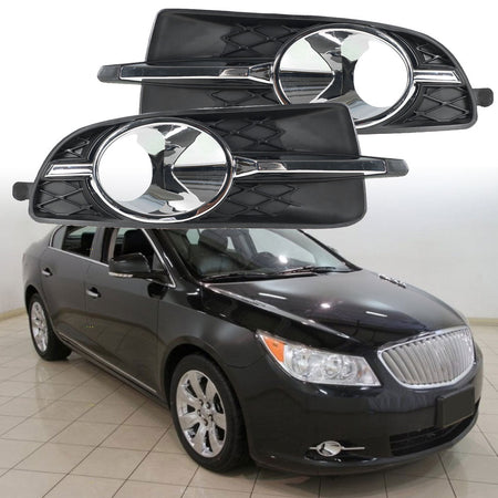 Labwork Pair LH And RH Fog Light Lamp Trim Bezel For Buick LaCrosse 2010 2011 2012 2013 Lab Work Auto