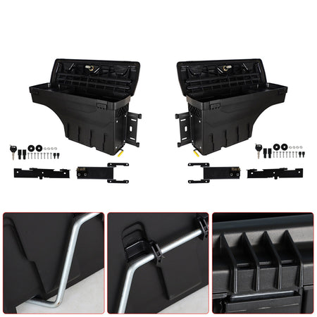 Labwork Pair LH+RH Truck Bed Storage Box Tool Box For 17-20 Ford F-250 F-350 Lab Work Auto