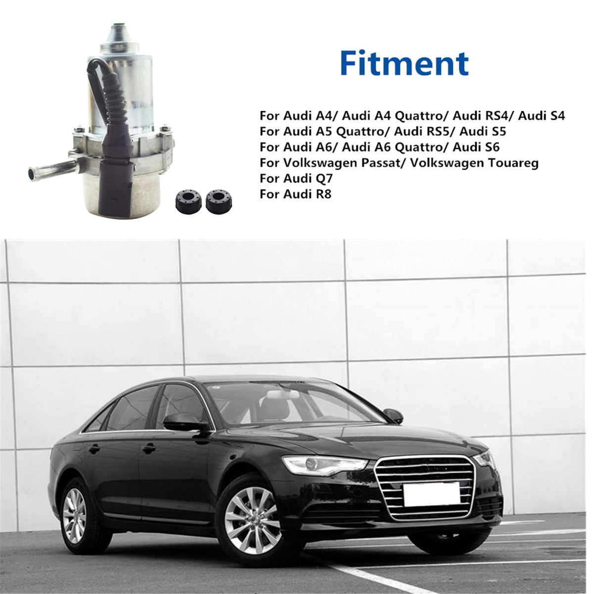 Labwork Power Brake Booster Vacuum Pump for 2002-2013 Audi A6 A4 Q7 VW Passat Lab Work Auto