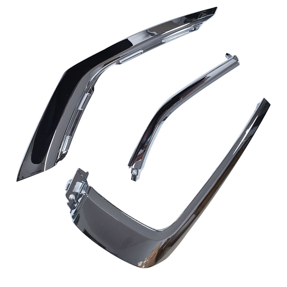 Labwork RH front Bumper Upper chrome Trim molding Strip Replacement for Mitsubishi Outlander 2016-2019 MI1047103, MI1047104 Lab Work Auto 