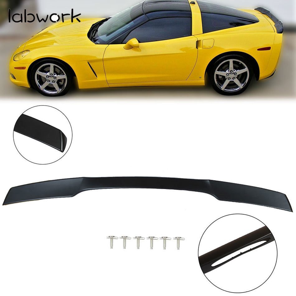Labwork Rear Spoiler Wing For 05-13 Corvette C6 | ZR1 ABS Plastic W/ Hardware Lab Work Auto
