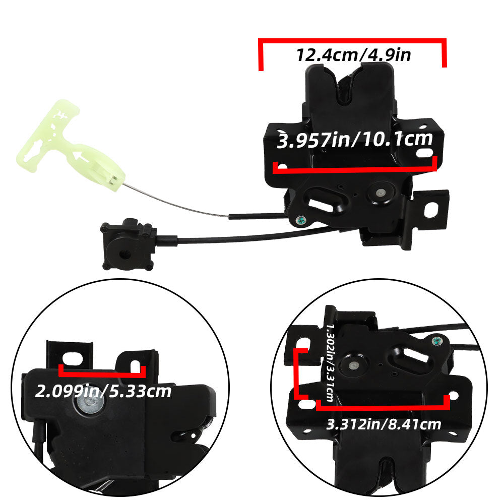 Labwork Rear Tailgate Trunk Deck Lid Latch Lock w/ Cable for Ford Mustang 05-07 Lab Work Auto