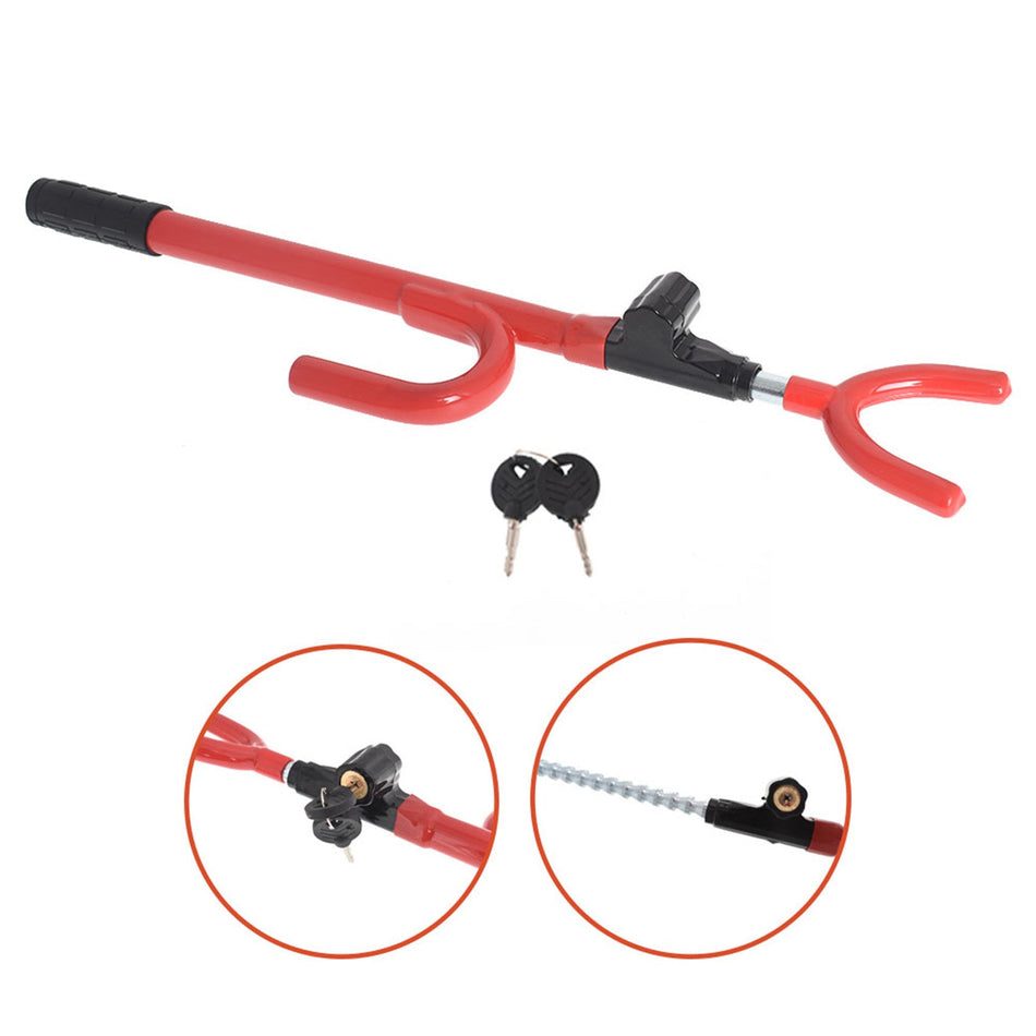 Labwork Red Universal Anti-Theft Steering Wheel Lock Van Car SUV Truck - Lab Work Auto