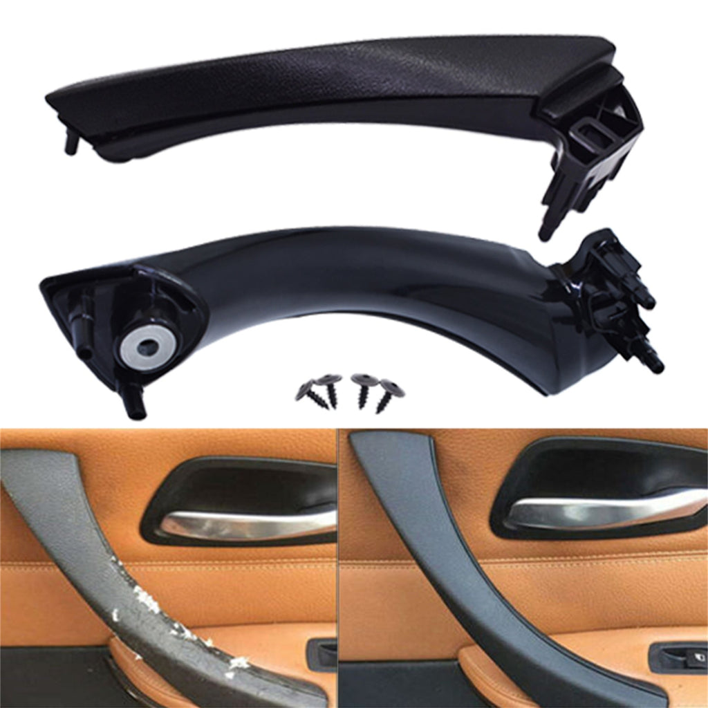 Labwork Right Inner Outer Door Panel Handle Pull Trim Cover For BMW E90 328i Lab Work Auto