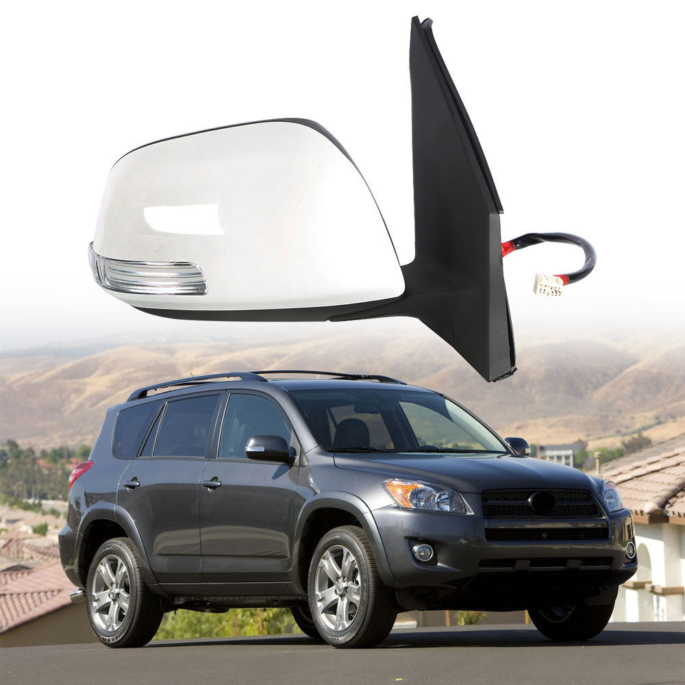 Labwork Side View Mirror For 2012 Toyota RAV4 4-Door White Power Passenger Lab Work Auto