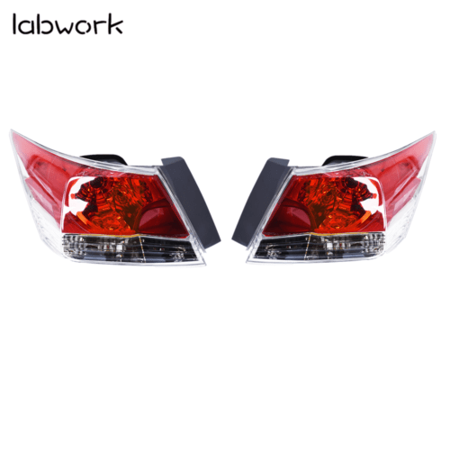 Labwork Tail Lights Fit For 2008-2012 Honda Accord Red Lens Rear Left & Right Lab Work Auto