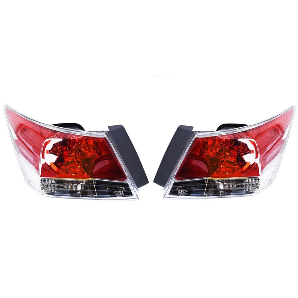 Labwork Tail Lights Fit For 2008-2012 Honda Accord Red Lens Rear Left & Right Lab Work Auto