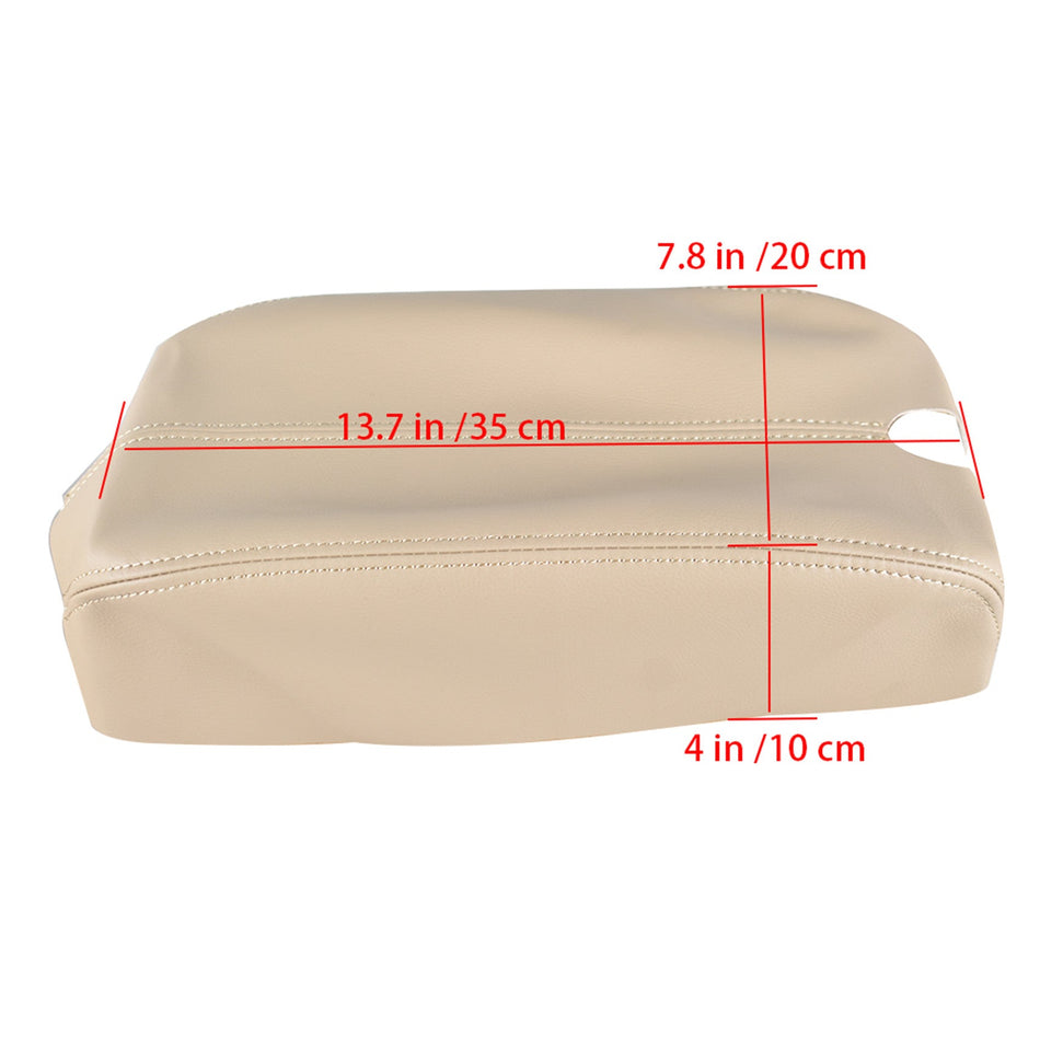 Labwork Vinyl Center Console Armrest Leather Cover for Honda Accord 08-12 Beige Lab Work Auto