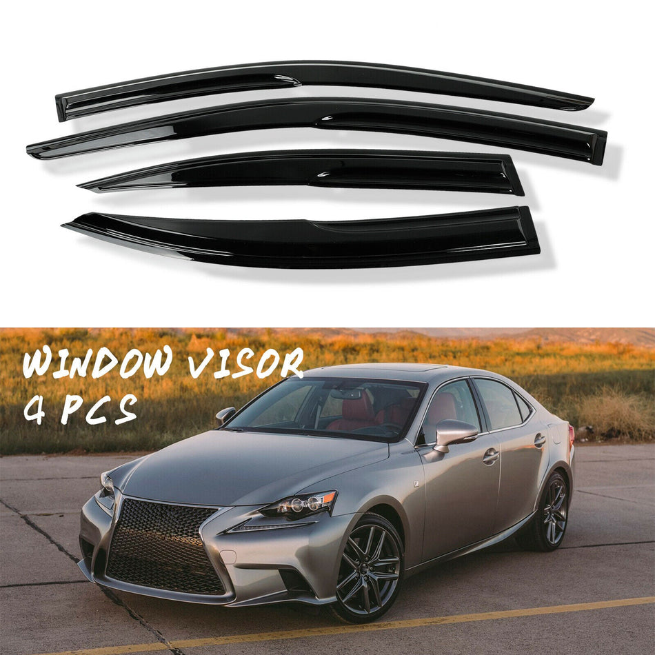 Labwork Window Visor For 06-12 Lexus IS250 IS350 ISF Sedan Rain Guard Deflector Lab Work Auto