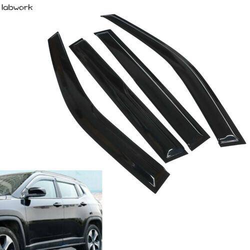 Labwork Window Visor Shade Vent Wind Rain Sun Deflector For 2017-20 Jeep Compass-Lab Work Auto Parts-