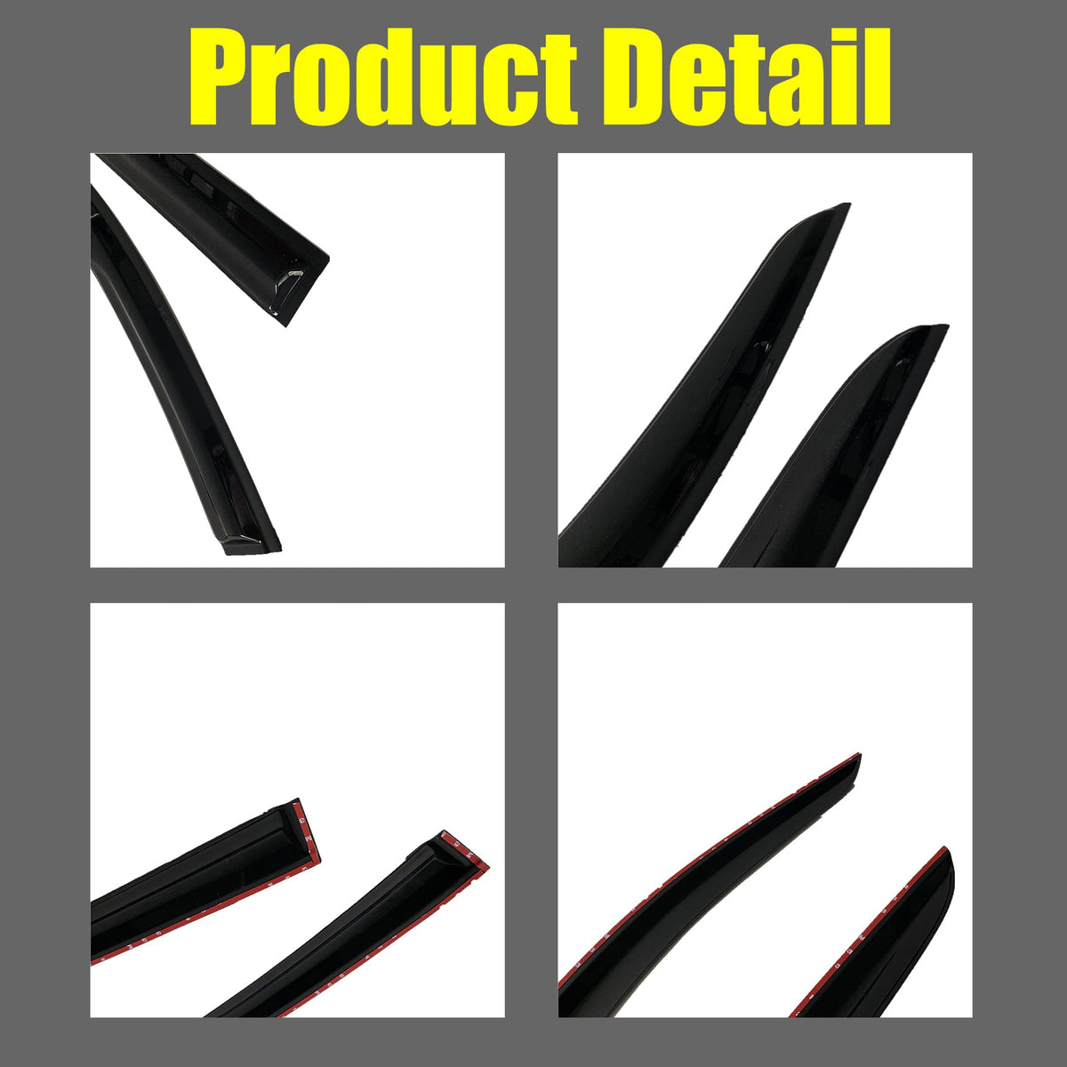 Labwork Window Visor Vent Shade Deflector Guard Sun/Rain For Toyota C-HR 17-20-Lab Work Auto Parts-