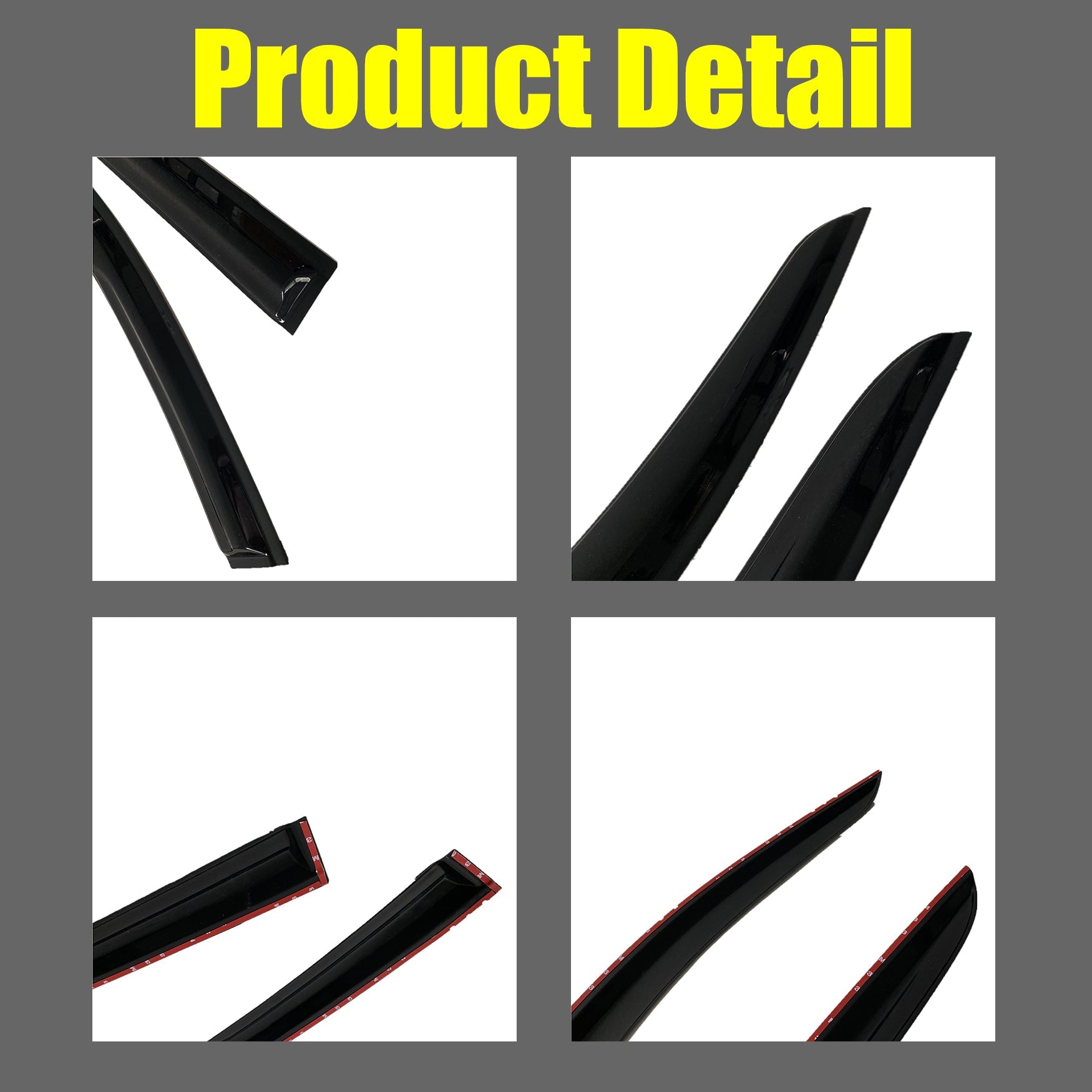 Labwork Window Visor Vent Shade Deflector Guard Sun/Rain For Toyota C-HR 17-20-Lab Work Auto Parts-
