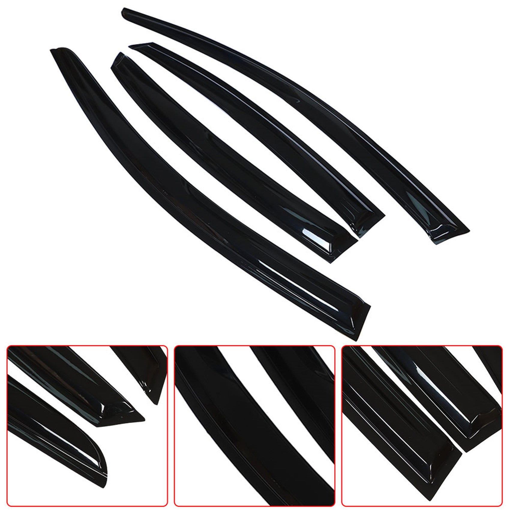 Labwork Window Visor Vent Sun Shade Rain Guard For 2015 2016-2019 Hyundai Sonata Lab Work Auto