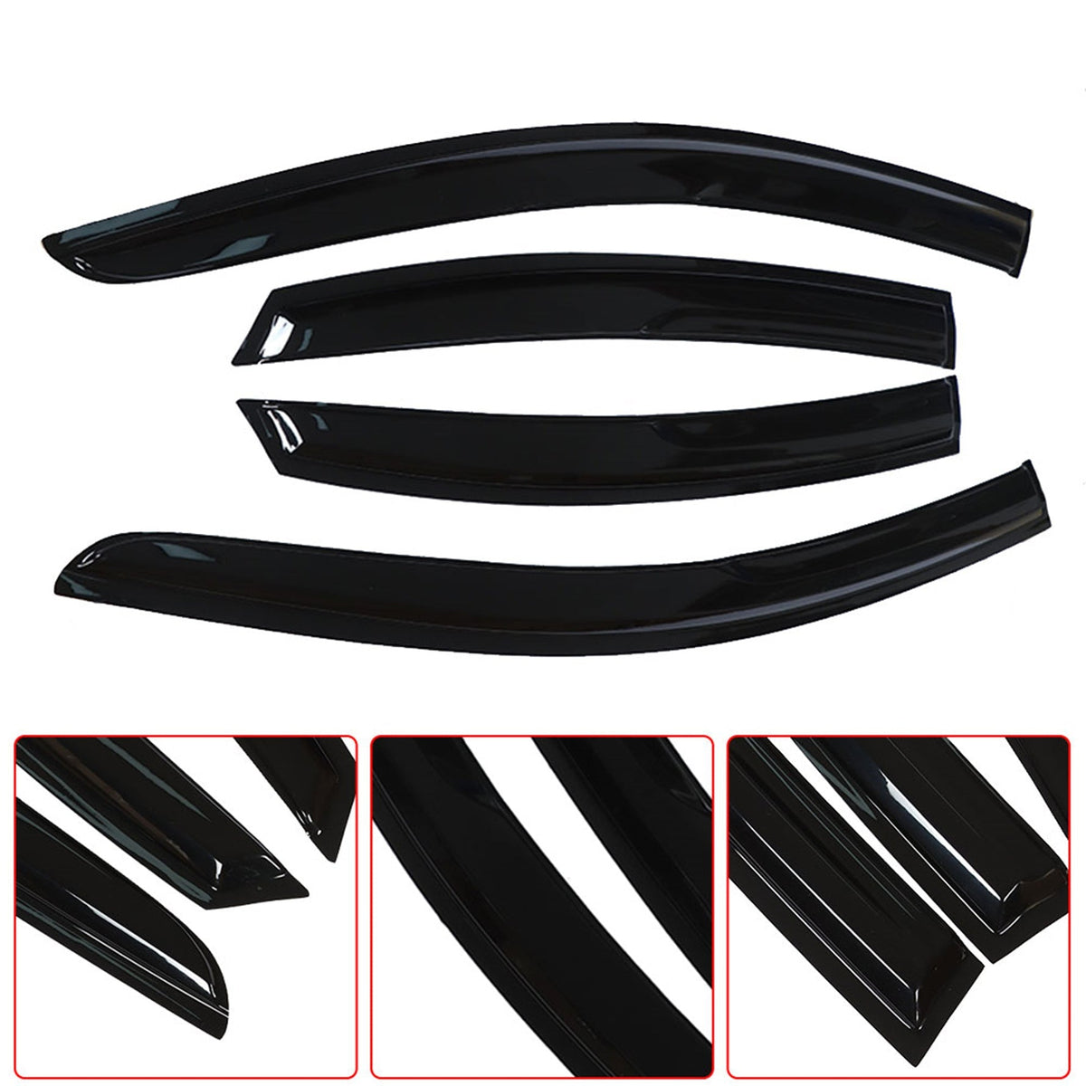 Labwork Window Visor Vent Sun Shade Rain Guard For 2015 2016-2019 Hyundai Sonata Lab Work Auto