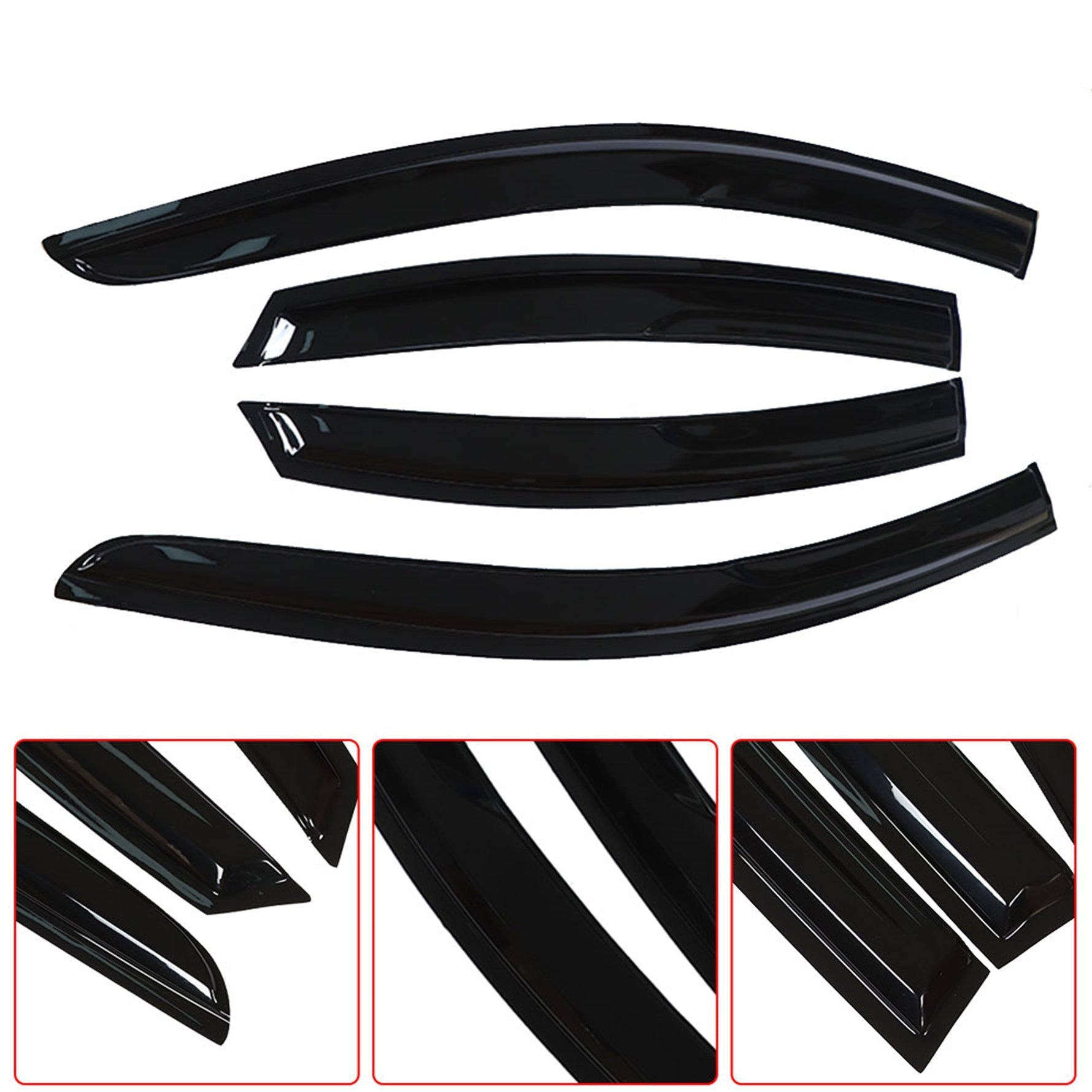 Labwork Window Visor Vent Sun Shade Rain Guard For 2015 2016-2019 Hyundai Sonata Lab Work Auto