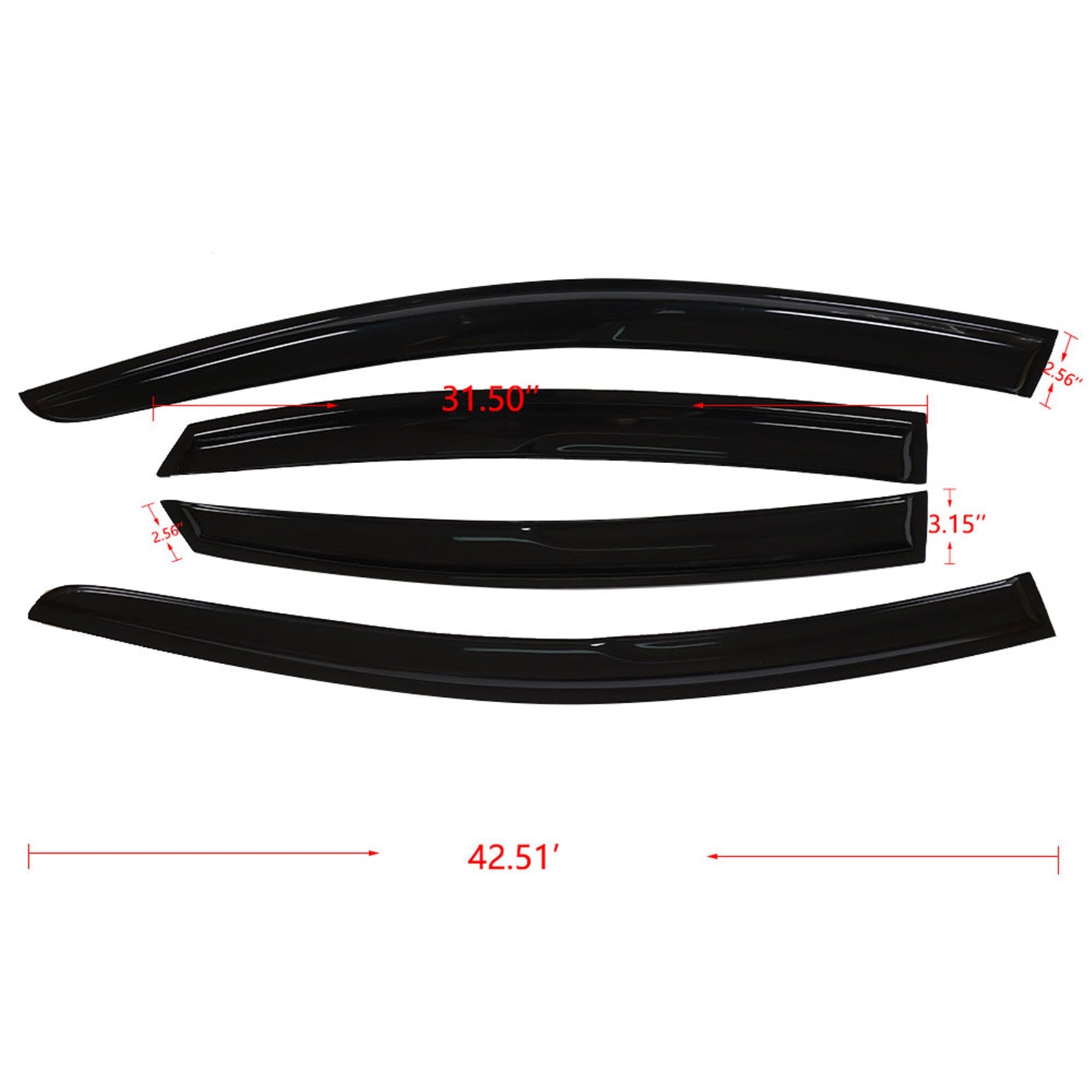 Labwork Window Visor Vent Sun Shade Rain Guard For 2015 2016-2019 Hyundai Sonata Lab Work Auto